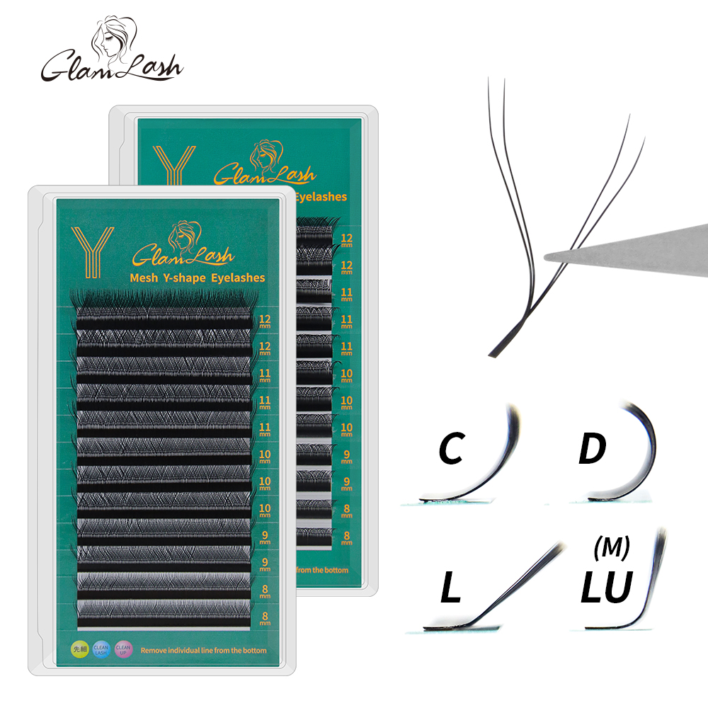 Eyelash Extension Yy - GLAMLASH YY Shape Black Eyelashes Extensions