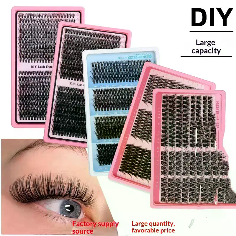 Eyelash Extension Cluster - 176/300/320/400Pcs Fluffy Eyelash Extension Kit 30/40/50/60D