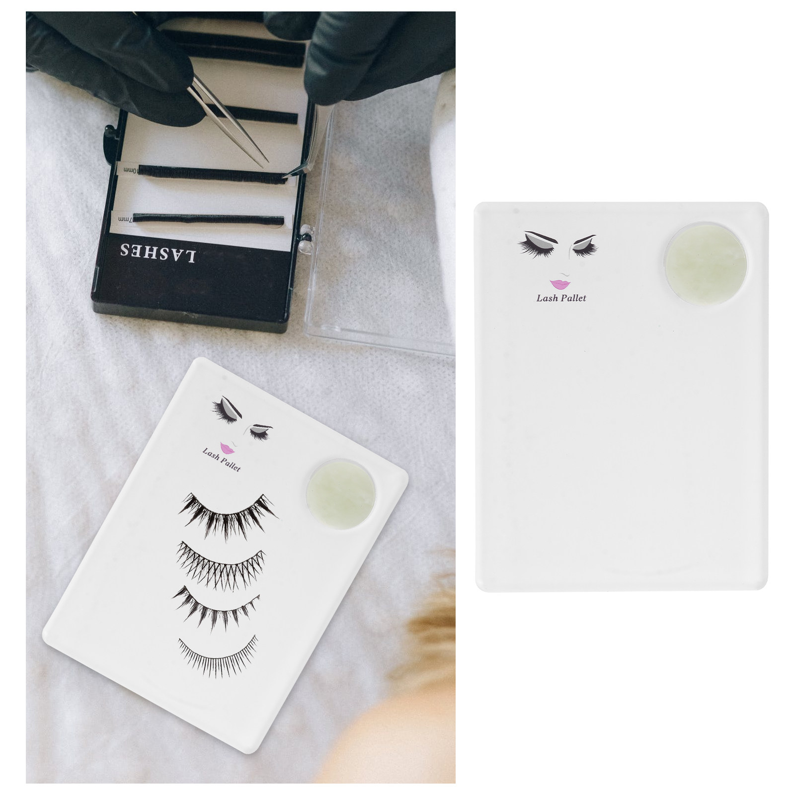Eyelash Extension Or Extensions - 1Pcs Compact Reusable Eyelash Grafting Pallet