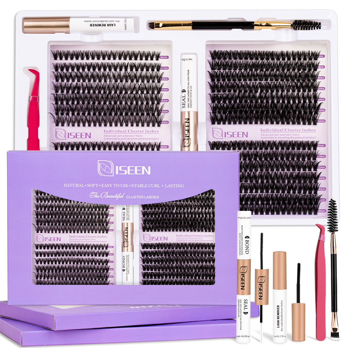 Eyelash Extension Volume - Eyelash Clusters Kit Soft Volume D