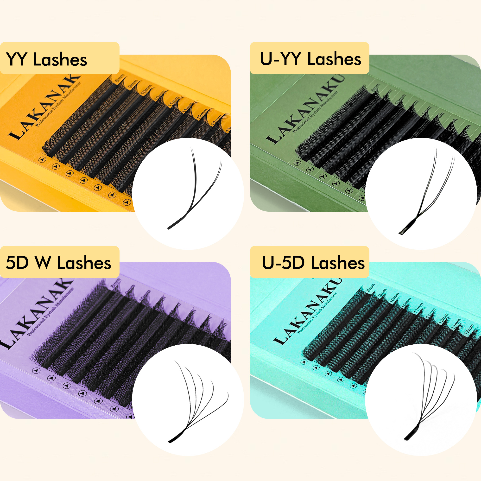 LAKANAKU Fibras Tecnologicas P - огляд і ціна Eyelash Extension Yy
