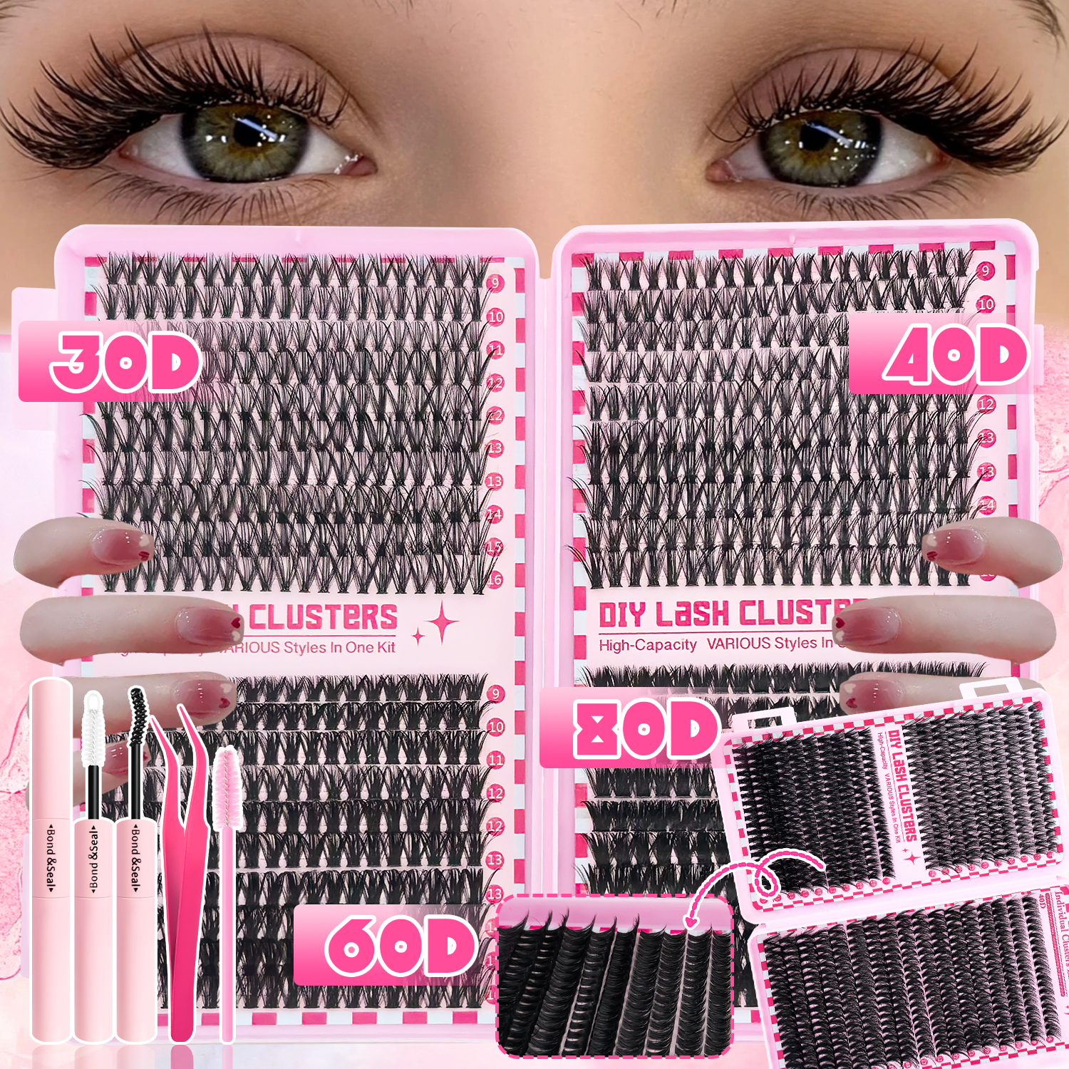 740/800PCS Eyelash Cluster Kit - огляд і ціна Eyelash Extension Or Extensions