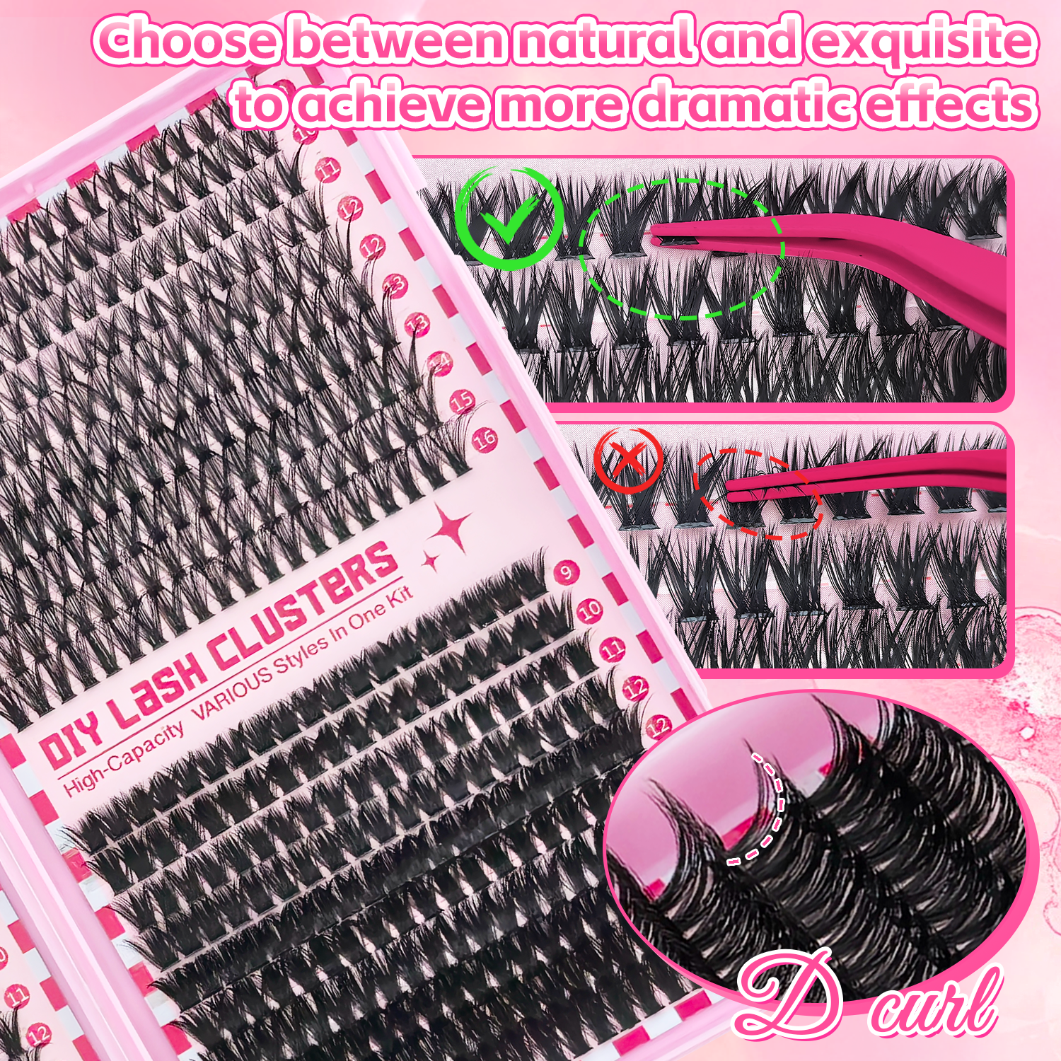 740/800PCS Eyelash Cluster Kit - огляд і ціна Eyelash Extension Or Extensions