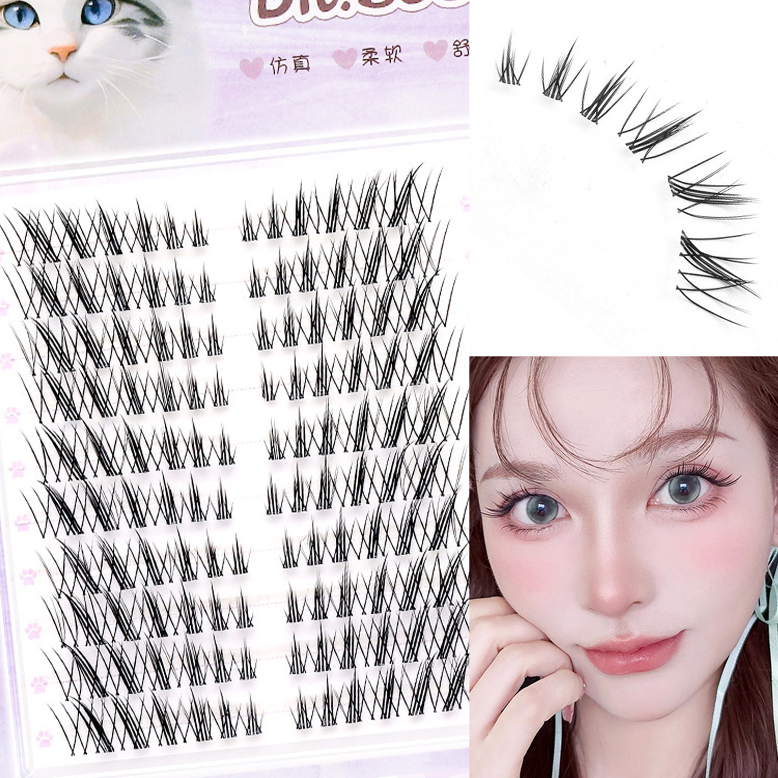 Thai Fox-style False Eyelashes - огляд і ціна Eyelash Extension Cluster