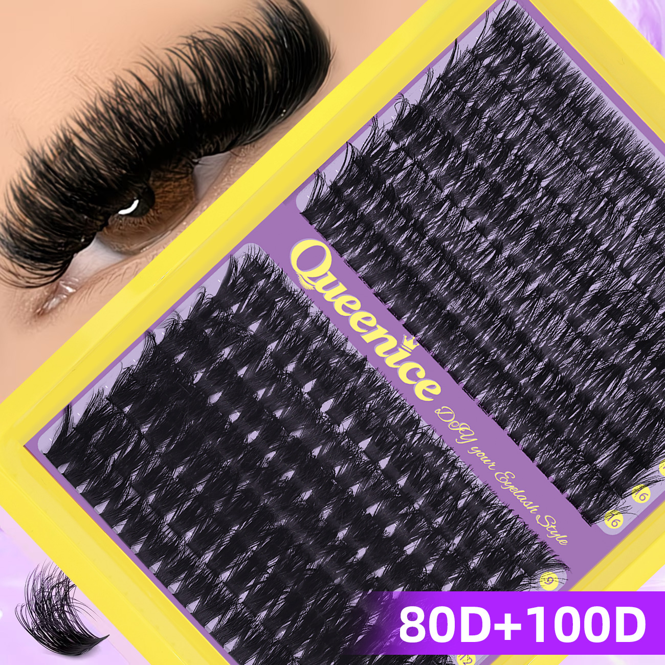 QUEENICE Fluffy Eyelash Cluste - огляд і ціна Eyelash Extension Cluster