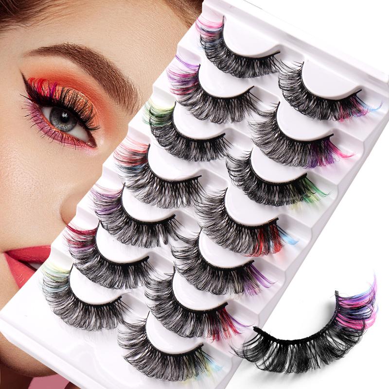7 Pairs Colorful False Eyelash - огляд і ціна Eyelash Extension Cluster