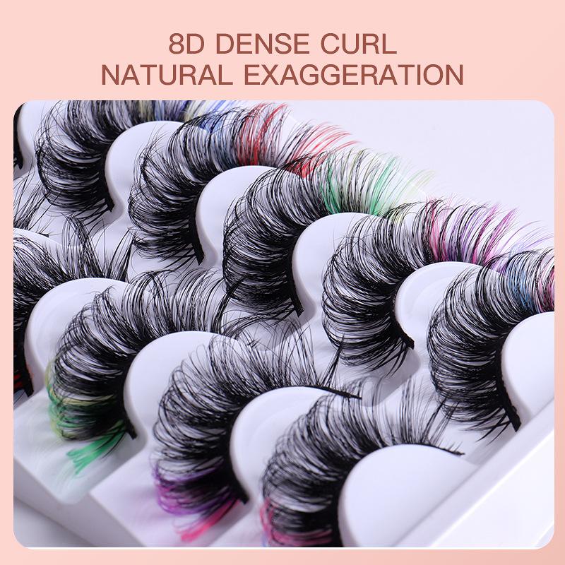 7 Pairs Colorful False Eyelash - огляд і ціна Eyelash Extension Cluster