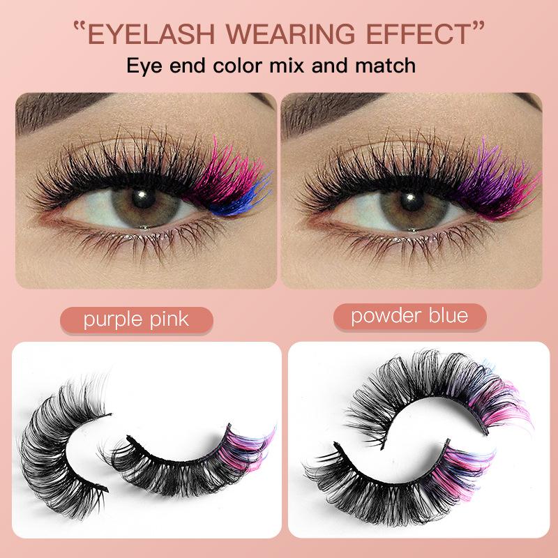 7 Pairs Colorful False Eyelash - огляд і ціна Eyelash Extension Cluster