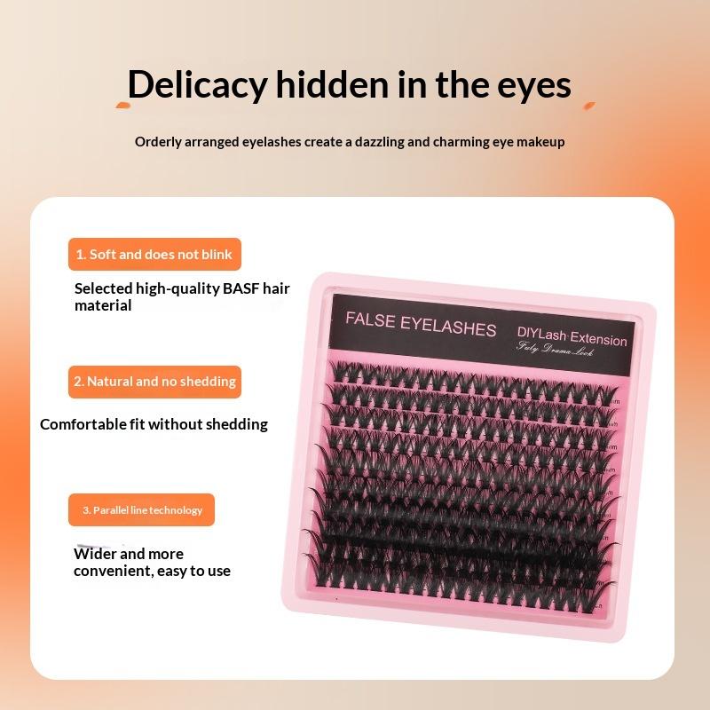 10Row 140 Clusters Fluffy Thic - огляд і ціна Eyelash Extension Natural