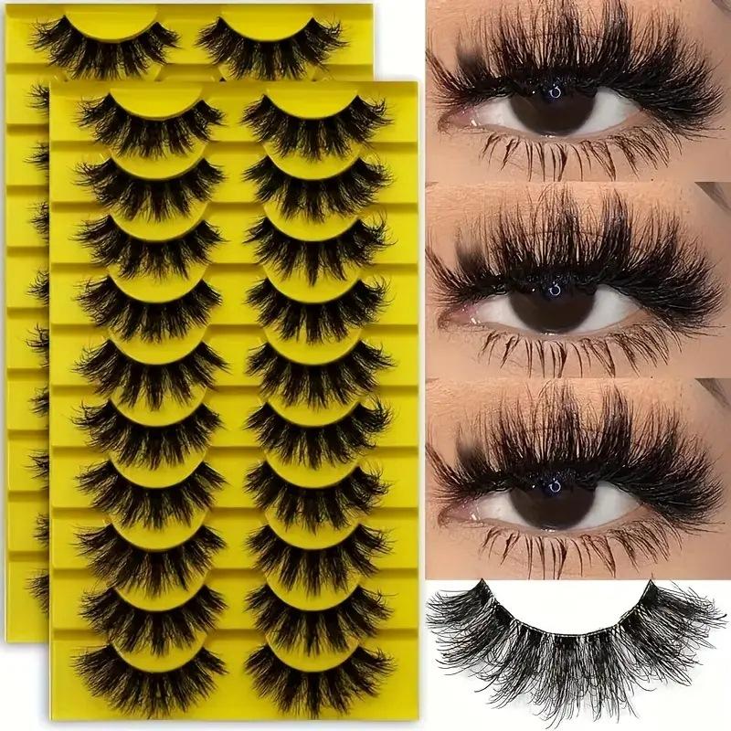 10 Pairs Eye Eyelashes 5D Fluf - огляд і ціна Faux Mink Lash