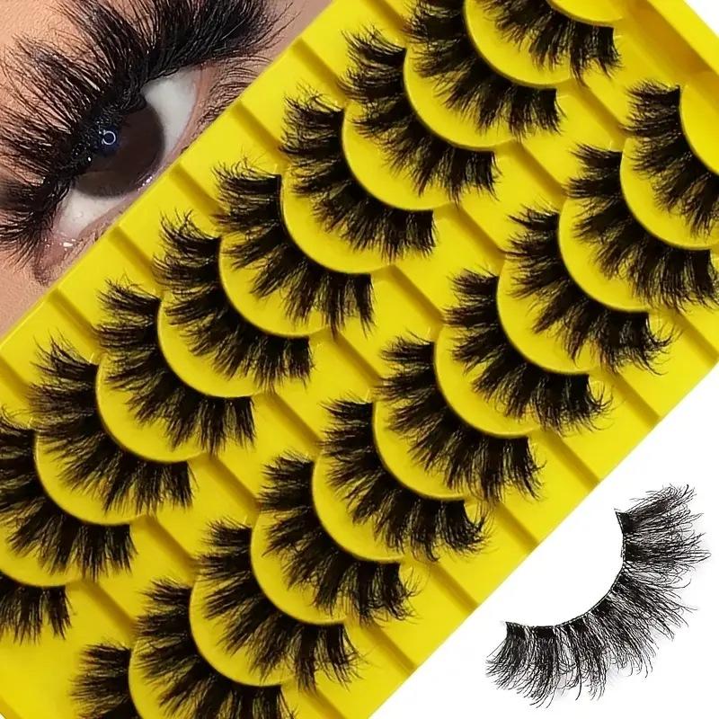 10 Pairs Eye Eyelashes 5D Fluf - огляд і ціна Faux Mink Lash
