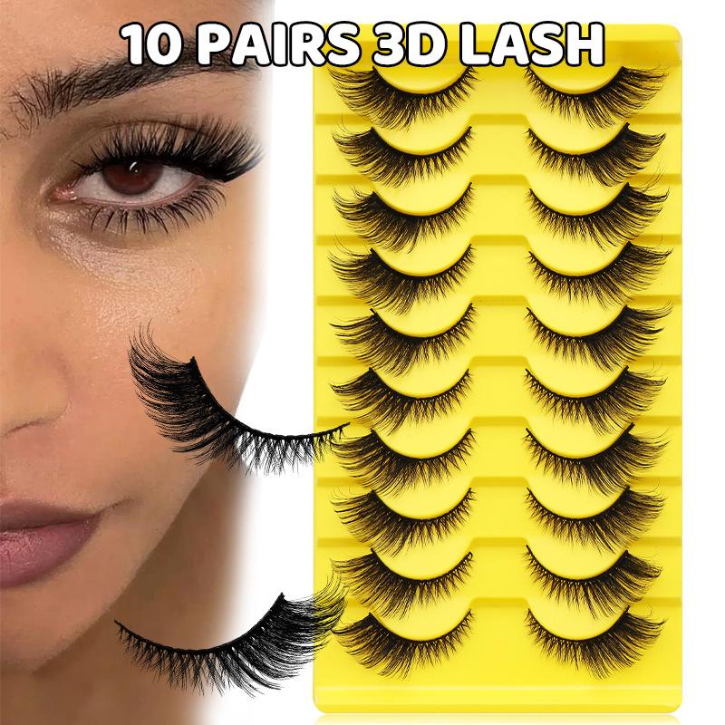 10 Pairs Eye Eyelashes 5D Fluf - огляд і ціна Faux Mink Lash