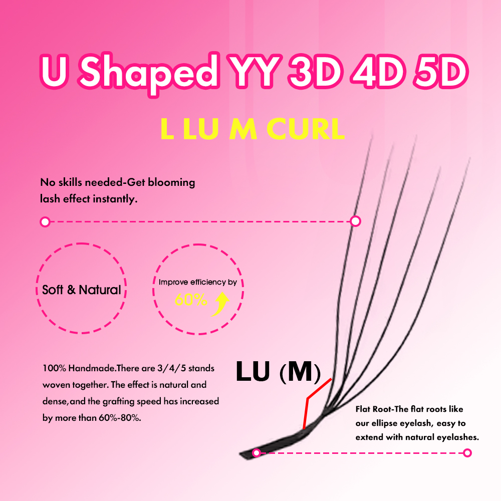 MASSCAKU 3D 4D 5D L/LU/M U-Sha - огляд і ціна Eyelash Extension Yy