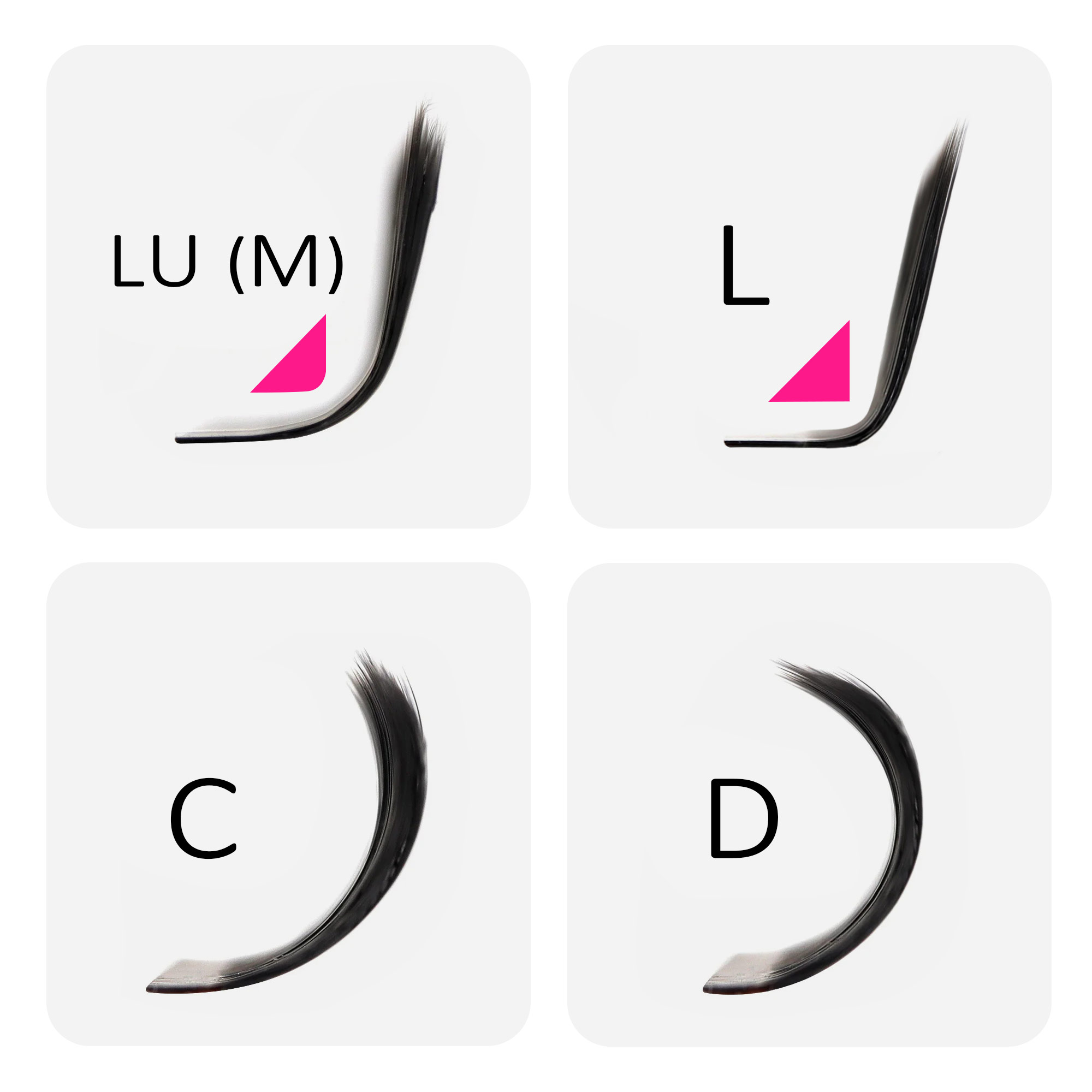 MASSCAKU 3D 4D 5D L/LU/M U-Sha - огляд і ціна Eyelash Extension Yy