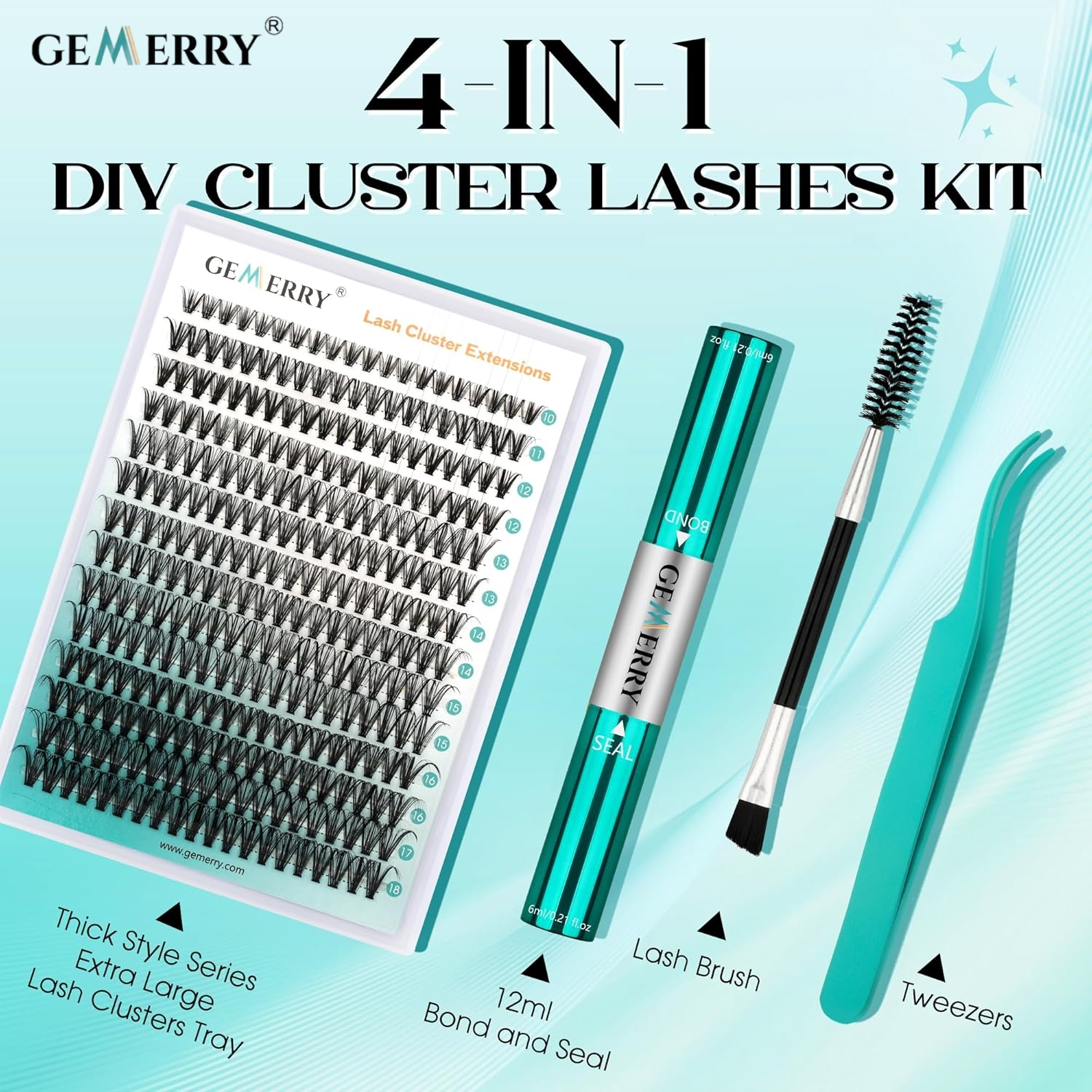 GEMERRY Heat Cluster Individua - огляд і ціна Eyelash Extension Volume
