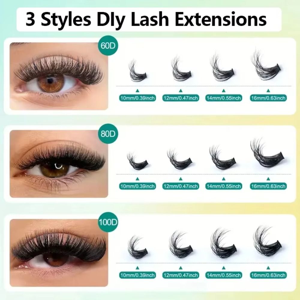 Natural Look False Eyelashes B - огляд і ціна Eyelash Extension Cluster