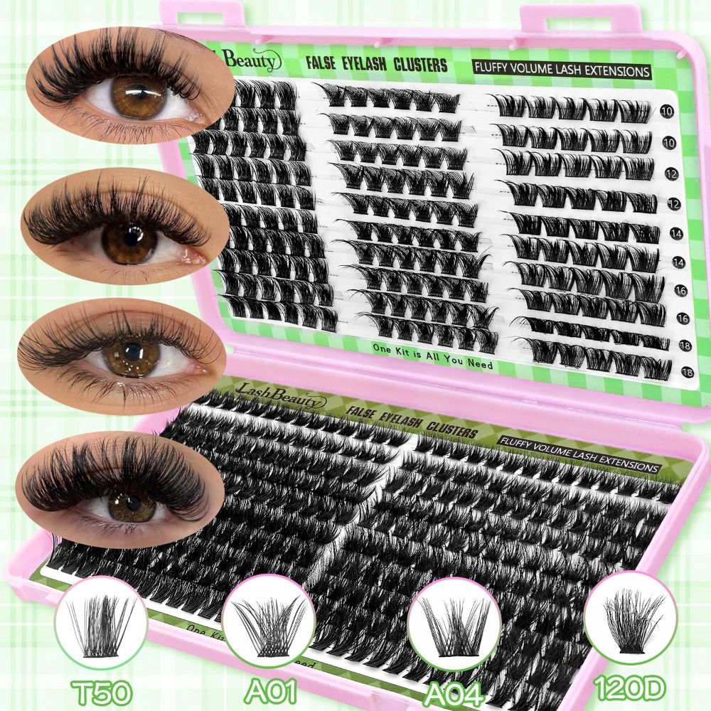 Natural Look False Eyelashes W - огляд і ціна Eyelash Extension Cluster