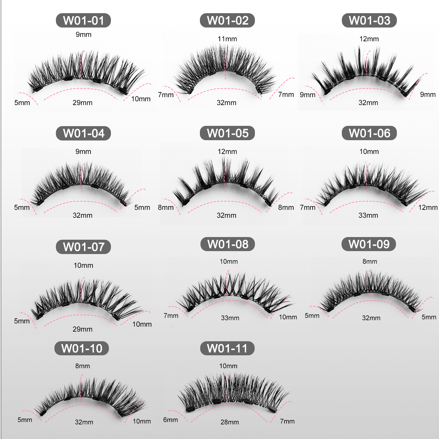Hot 2 Pair Magnetic Eyelashes  - огляд і ціна Faux Mink Lash