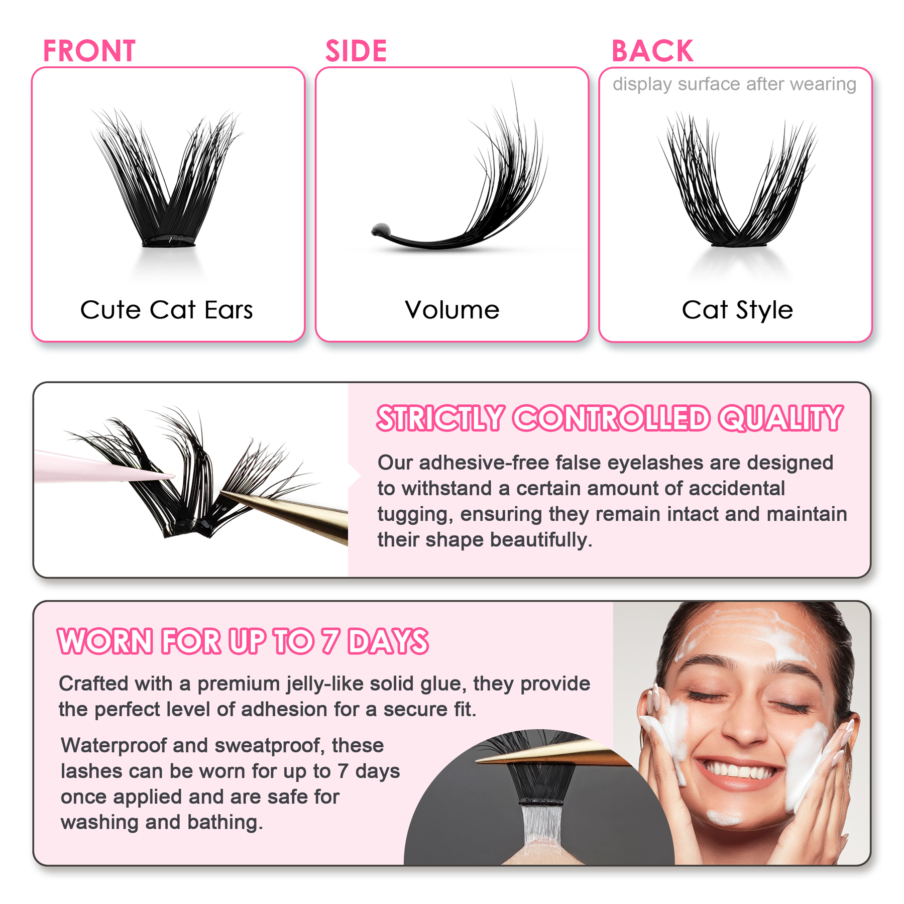 SEEDEW 3D V-shaped Thick False - огляд і ціна Eyelash Extension Cluster