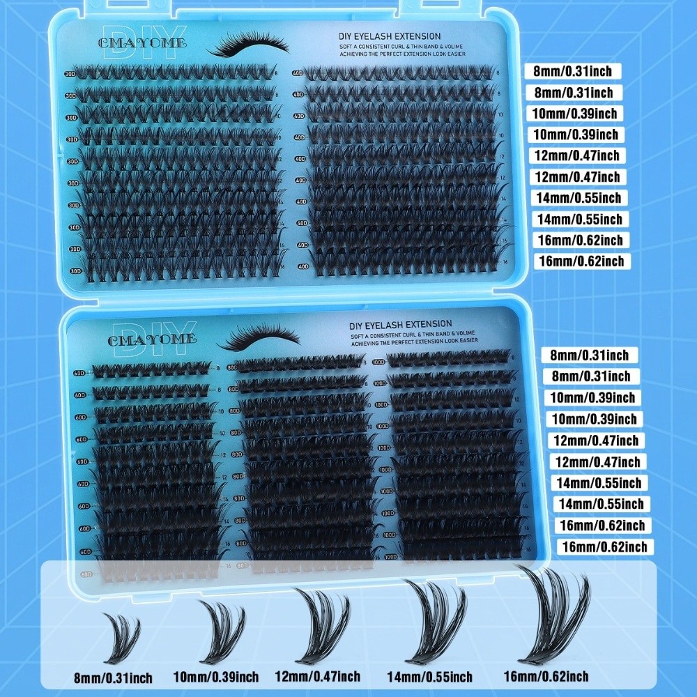 640Pcs 8-16mm Length False Eye - огляд і ціна Eyelash Extension Volume
