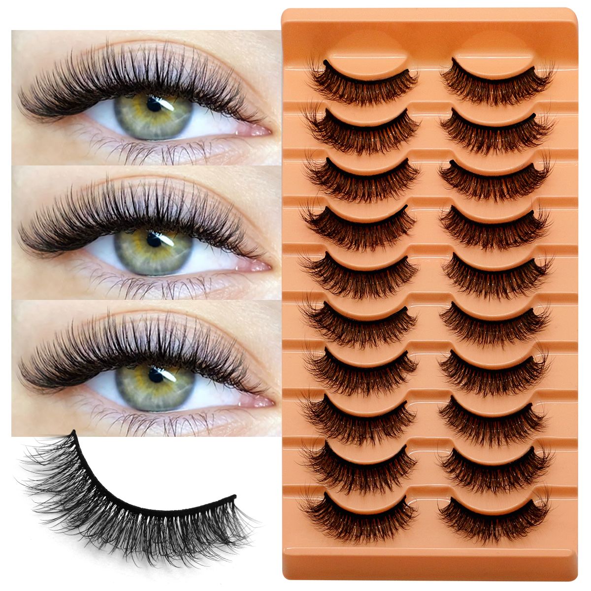10 Pairs Lashes 6D Faux Mink E - огляд і ціна Faux Mink Lash