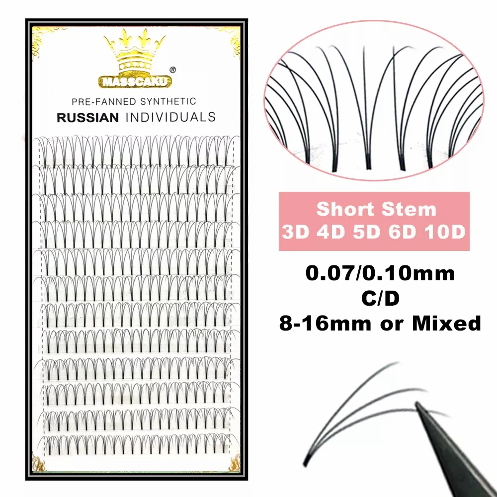 MASSCAKU Lashes Premade Wide F - огляд і ціна Eyelash Extension Or Extensions