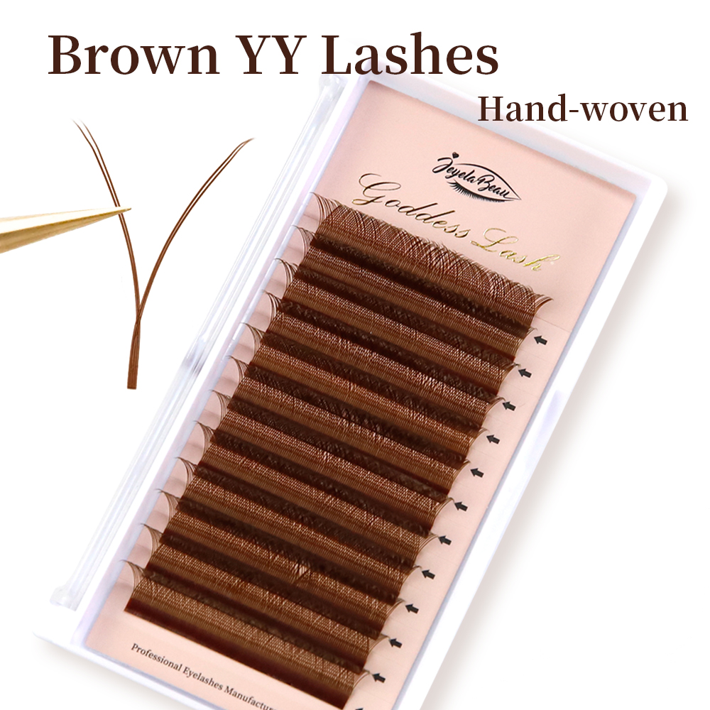 Goddess Brown YY Shape Lashes  - огляд і ціна Eyelash Extension Yy