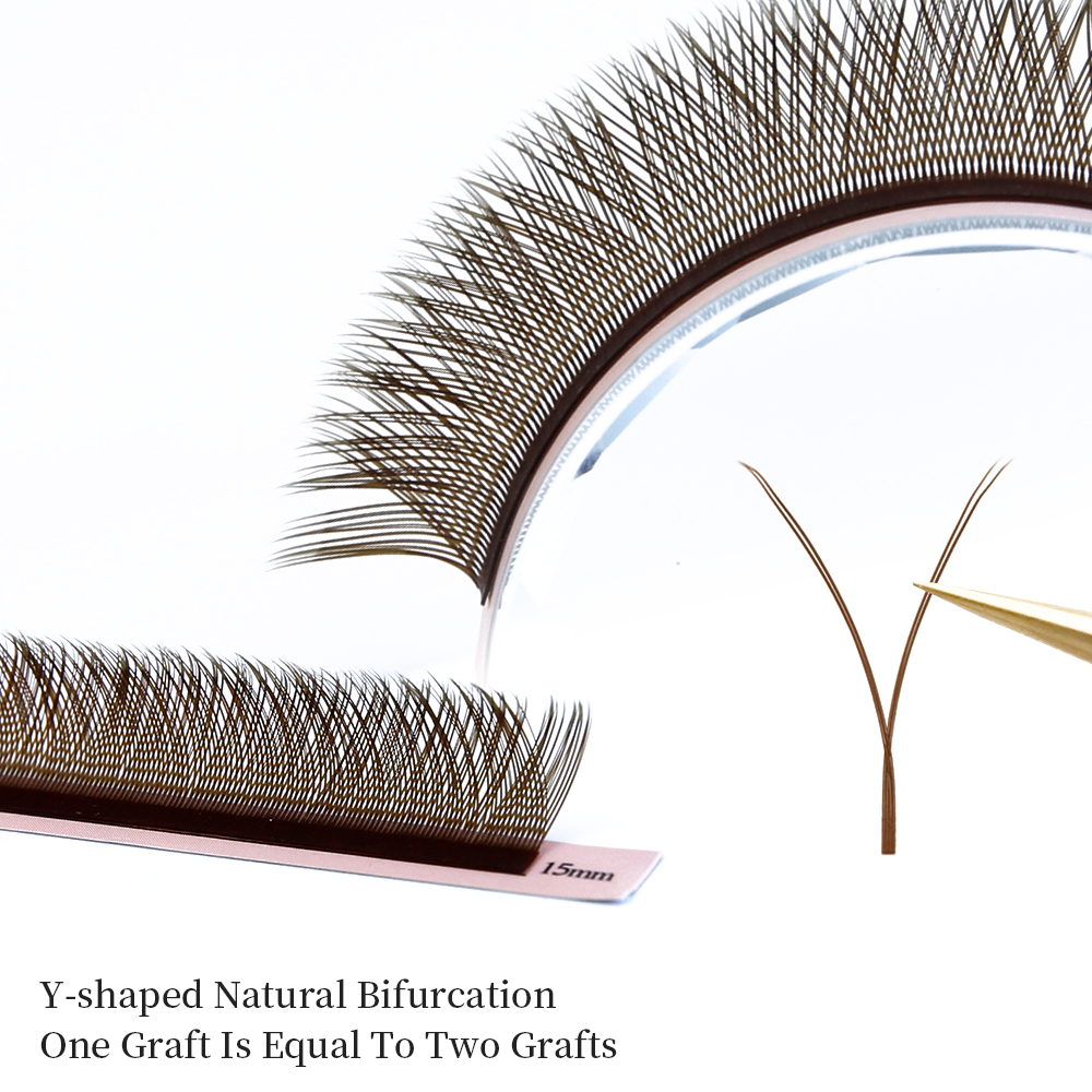 Goddess Brown YY Shape Lashes  - огляд і ціна Eyelash Extension Yy