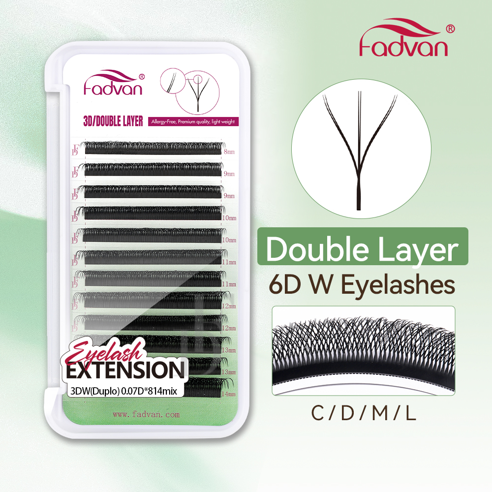 FADVAN 6D-W shaped eyelash ext - огляд і ціна Eyelash Extension Yy
