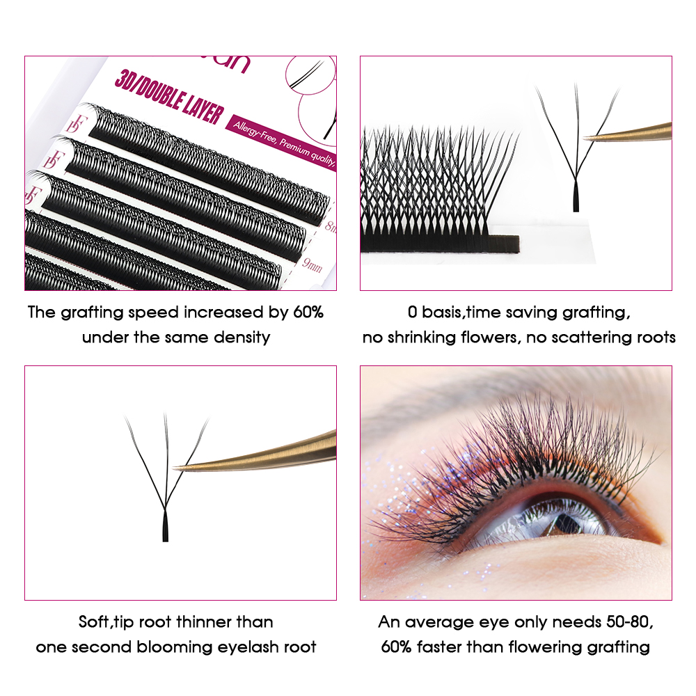 FADVAN 6D-W shaped eyelash ext - огляд і ціна Eyelash Extension Yy
