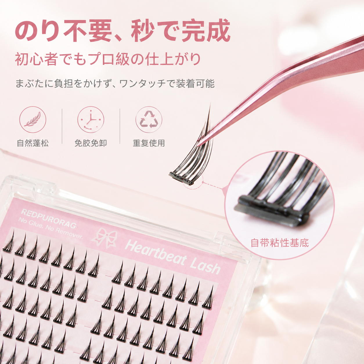 Redpurorag 96 Clusters Glue-Fr - огляд і ціна Eyelash Extension Natural