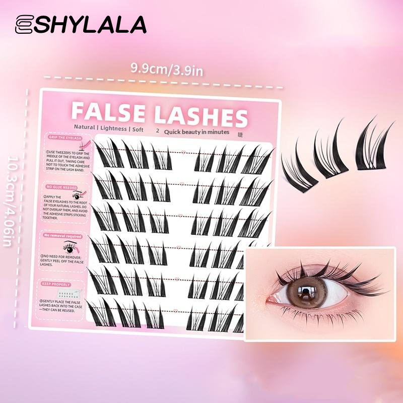 Dense False Eyelashes 6 Rows N - огляд і ціна Eyelash Extension Natural