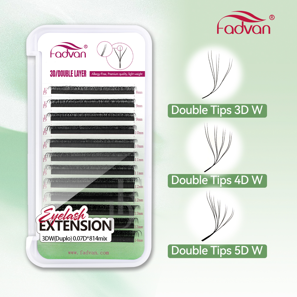 FADVAN W Shape Double Layer Ey - огляд і ціна Faux Mink Lash