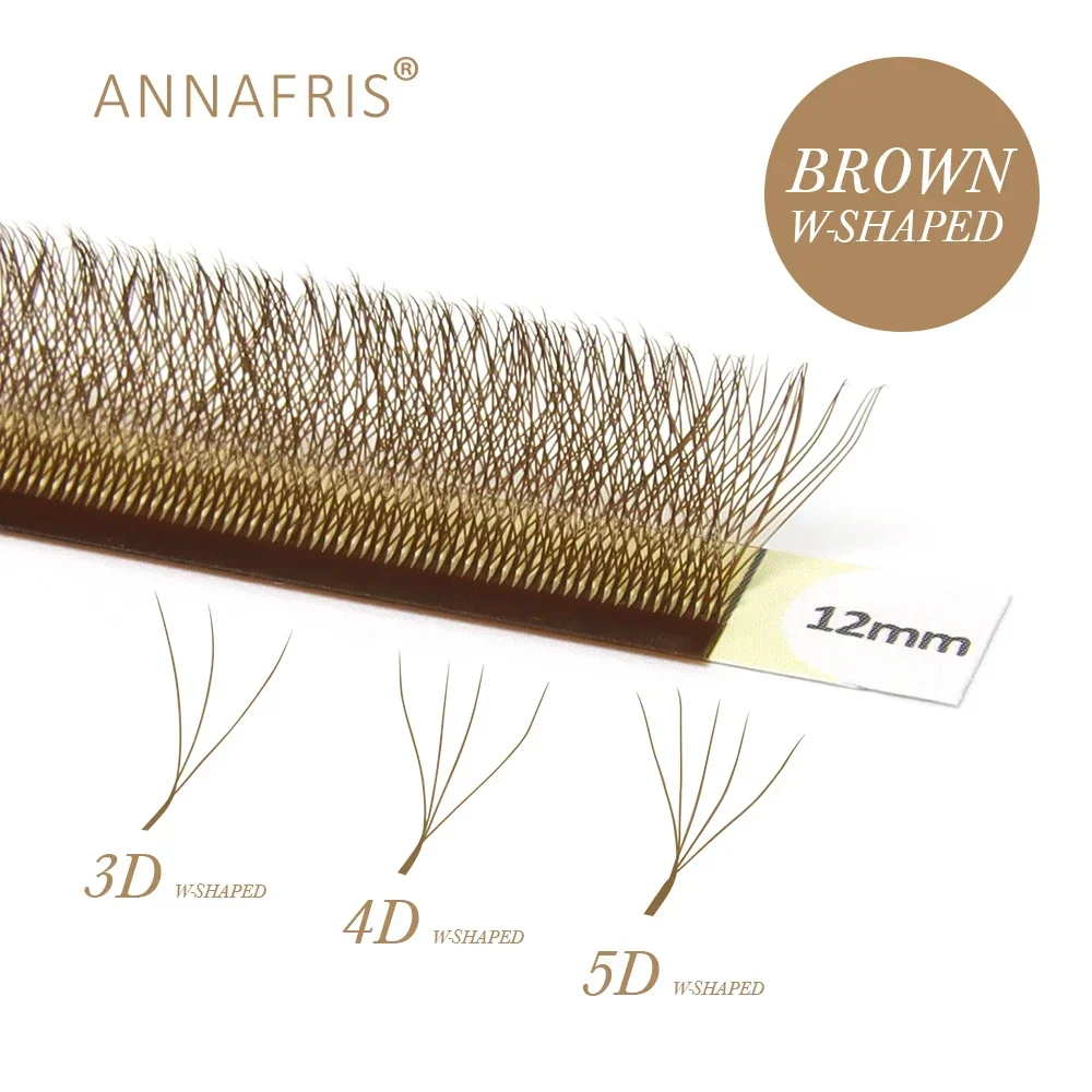 ANNAFRIS Brown W Shape Lash Ex - огляд і ціна Eyelash Extension Yy