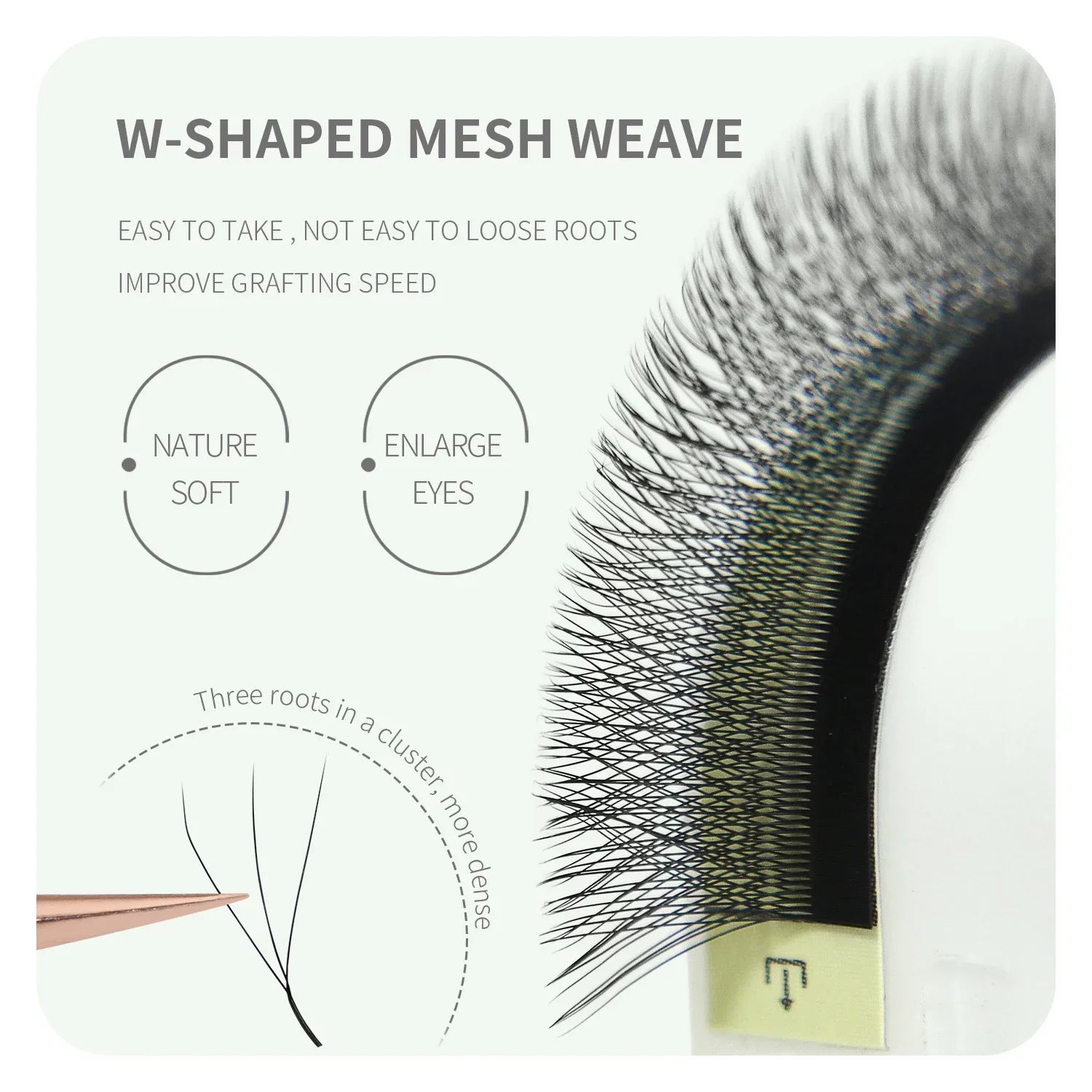 ANNAFRIS Brown W Shape Lash Ex - огляд і ціна Eyelash Extension Yy