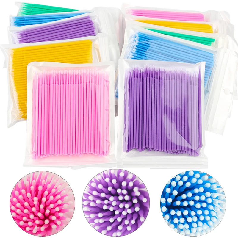 100Pcs Eyelash Cleaning Brush  - огляд і ціна Eyelash Extension Cleaning