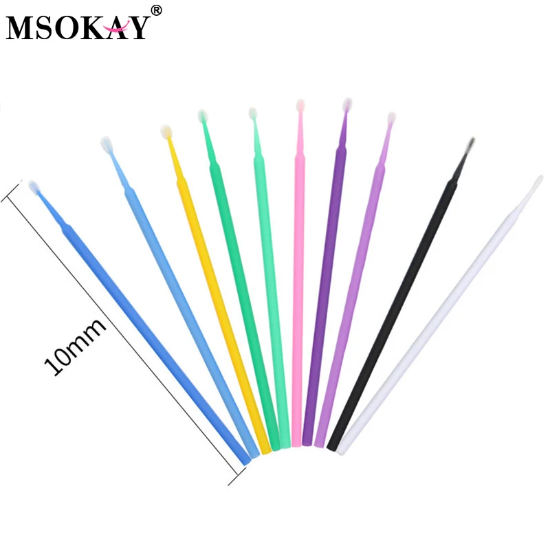 100Pcs Eyelash Cleaning Brush  - огляд і ціна Eyelash Extension Cleaning