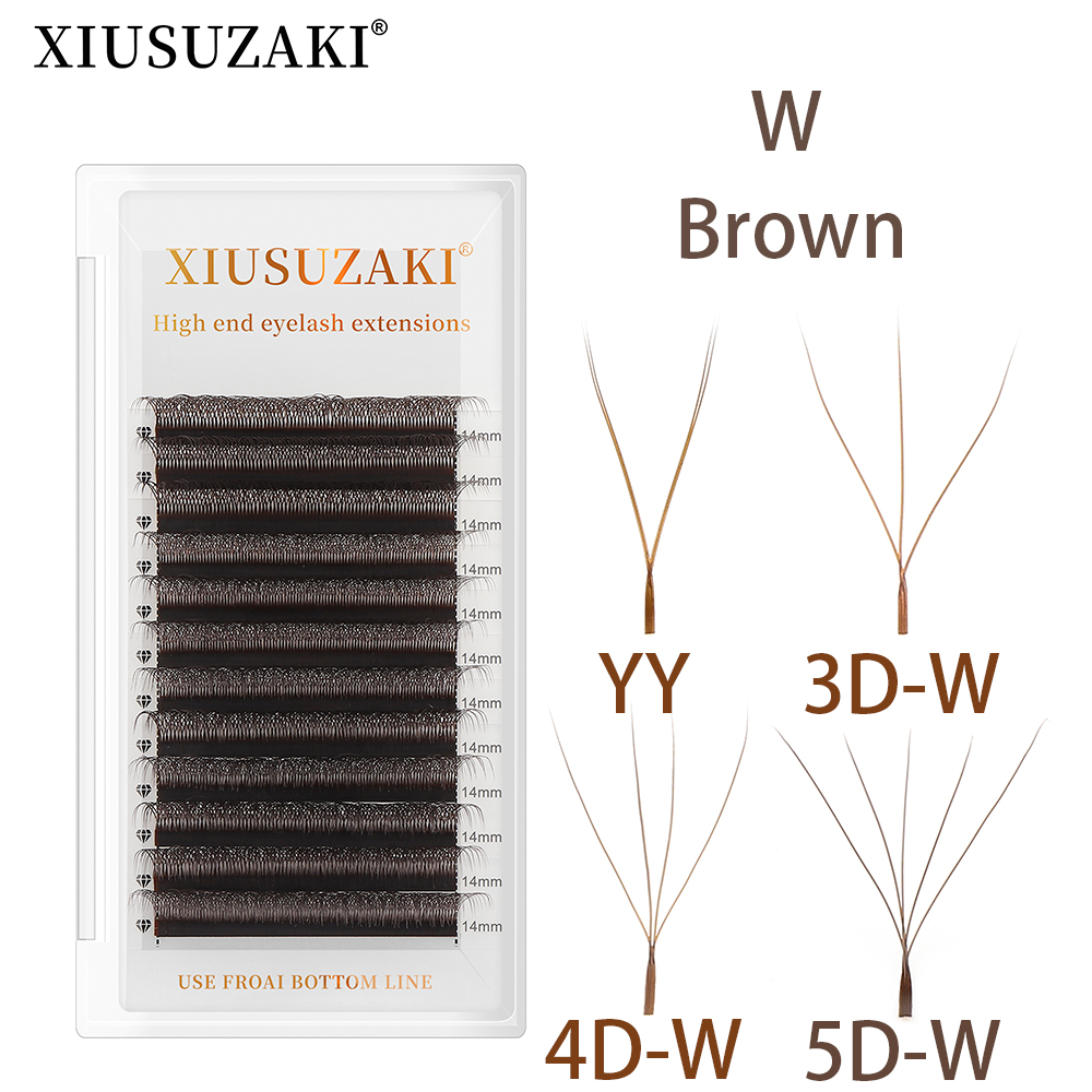 XIUSUZAKI Brown W Shaped 2D 3D - огляд і ціна Eyelash Extension Yy