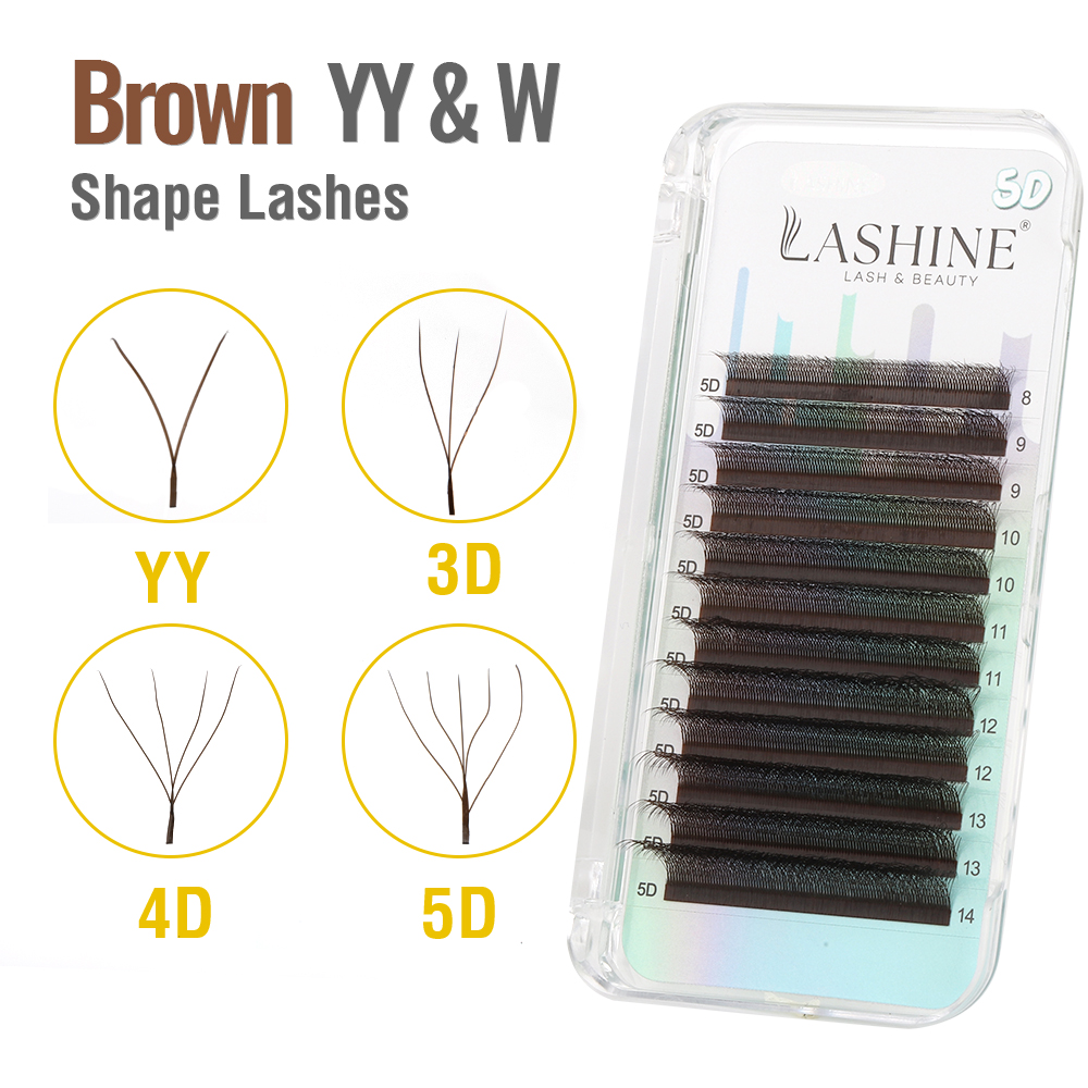 LASHINE Brown YY/3D/4D/5D W Sh - огляд і ціна Eyelash Extension Yy