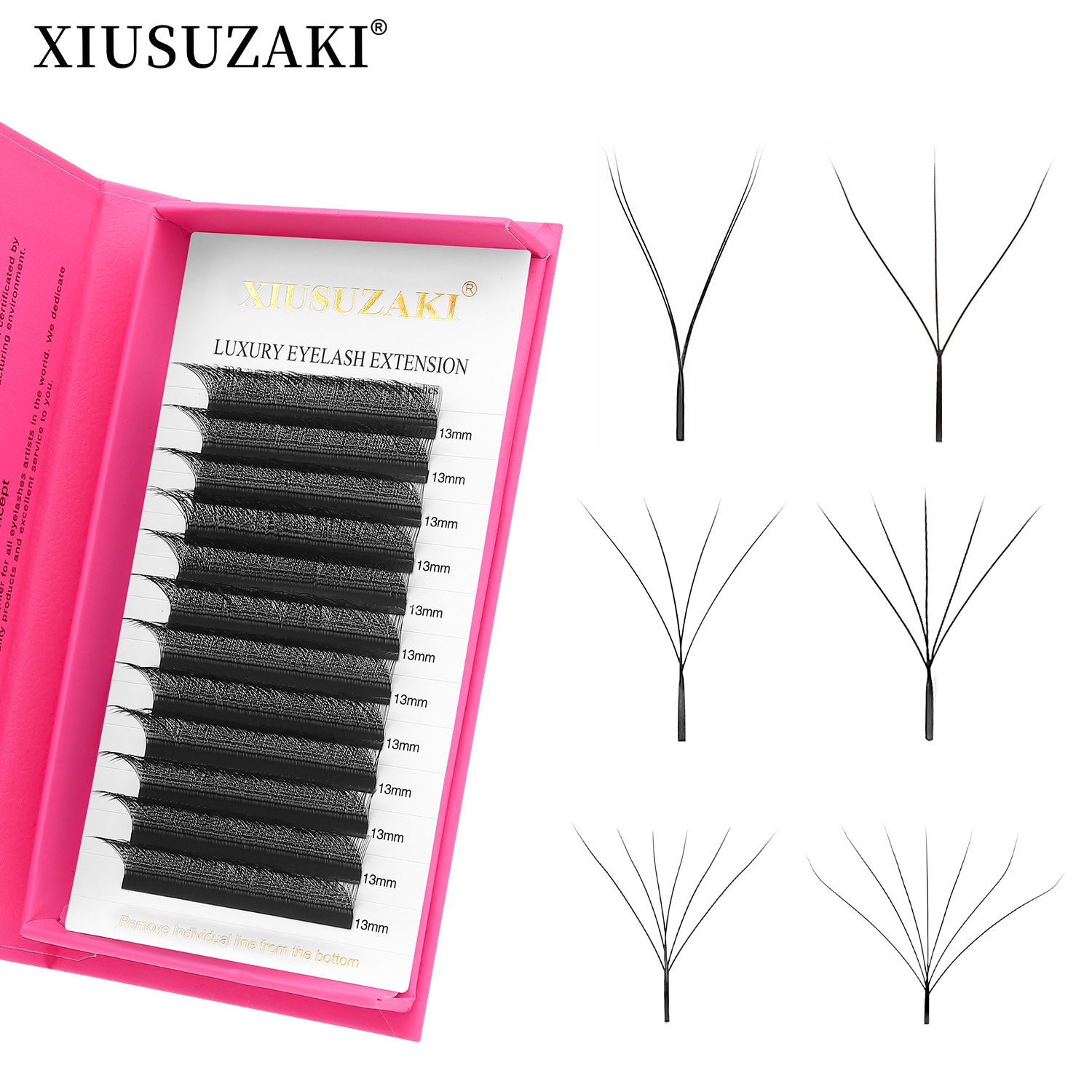 XIUSUZAKI W Shaped Lashes Bloo - огляд і ціна Eyelash Extension Yy
