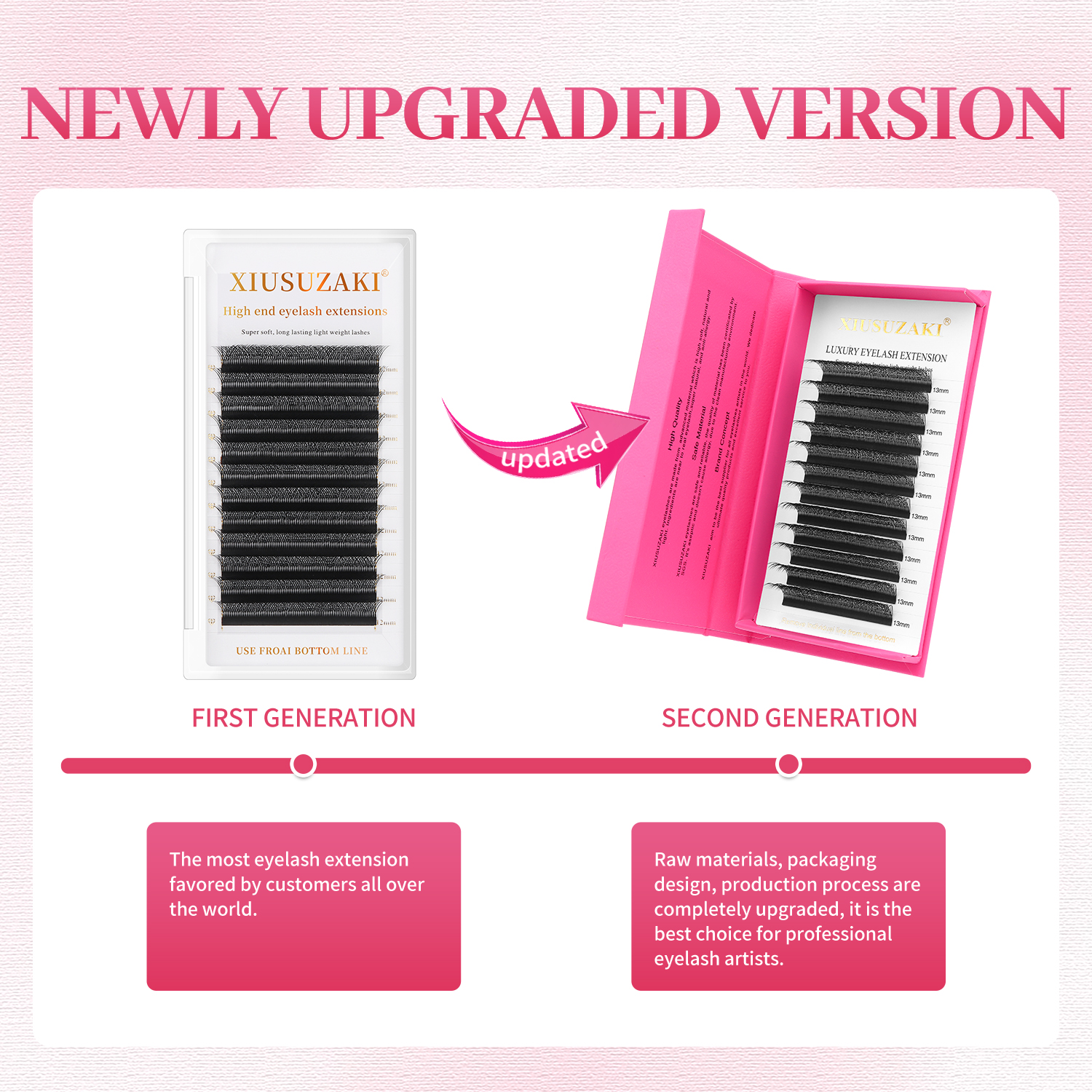 XIUSUZAKI W Shaped Lashes Bloo - огляд і ціна Eyelash Extension Yy