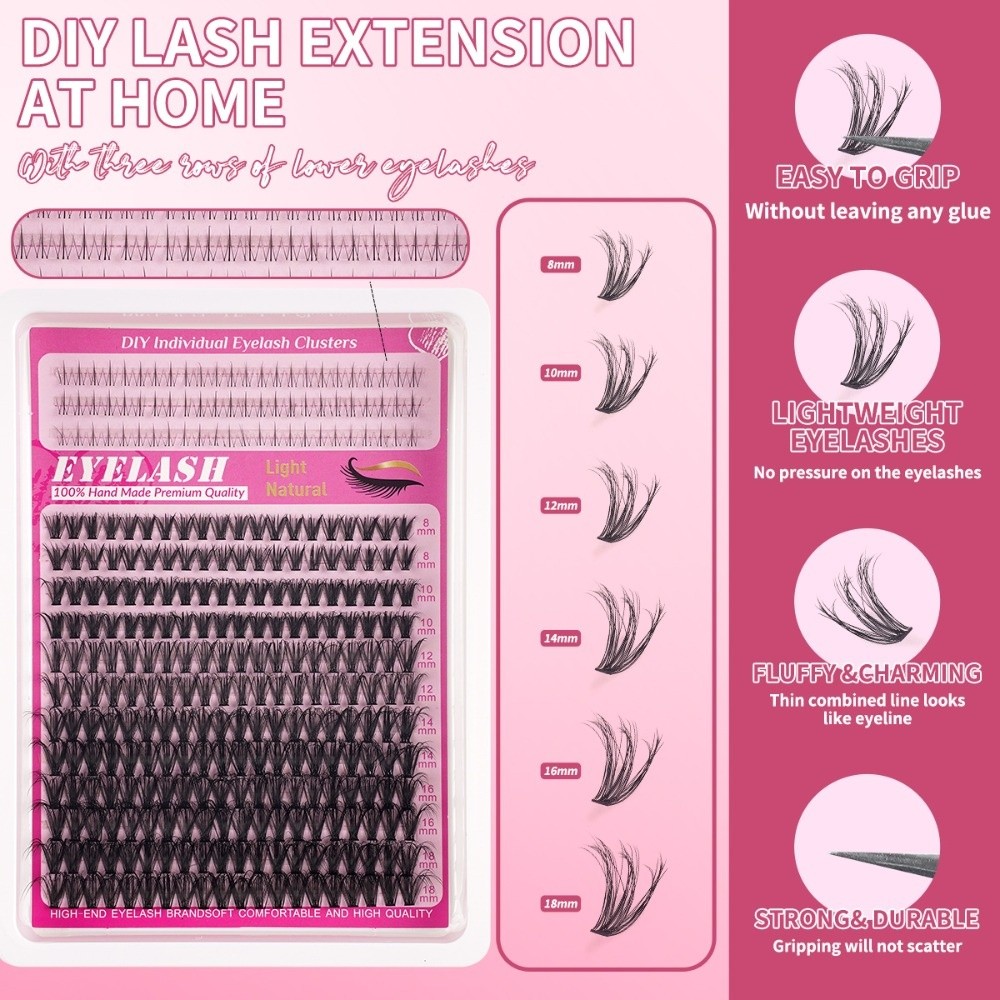 8-18mm Length False Eyelashes  - огляд і ціна Eyelash Extension Cluster