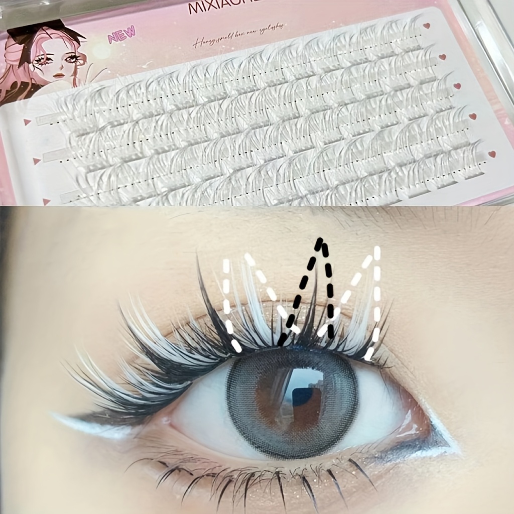 Mixiaohe Colorful Eyelashes 60 - огляд і ціна Eyelash Extension Natural