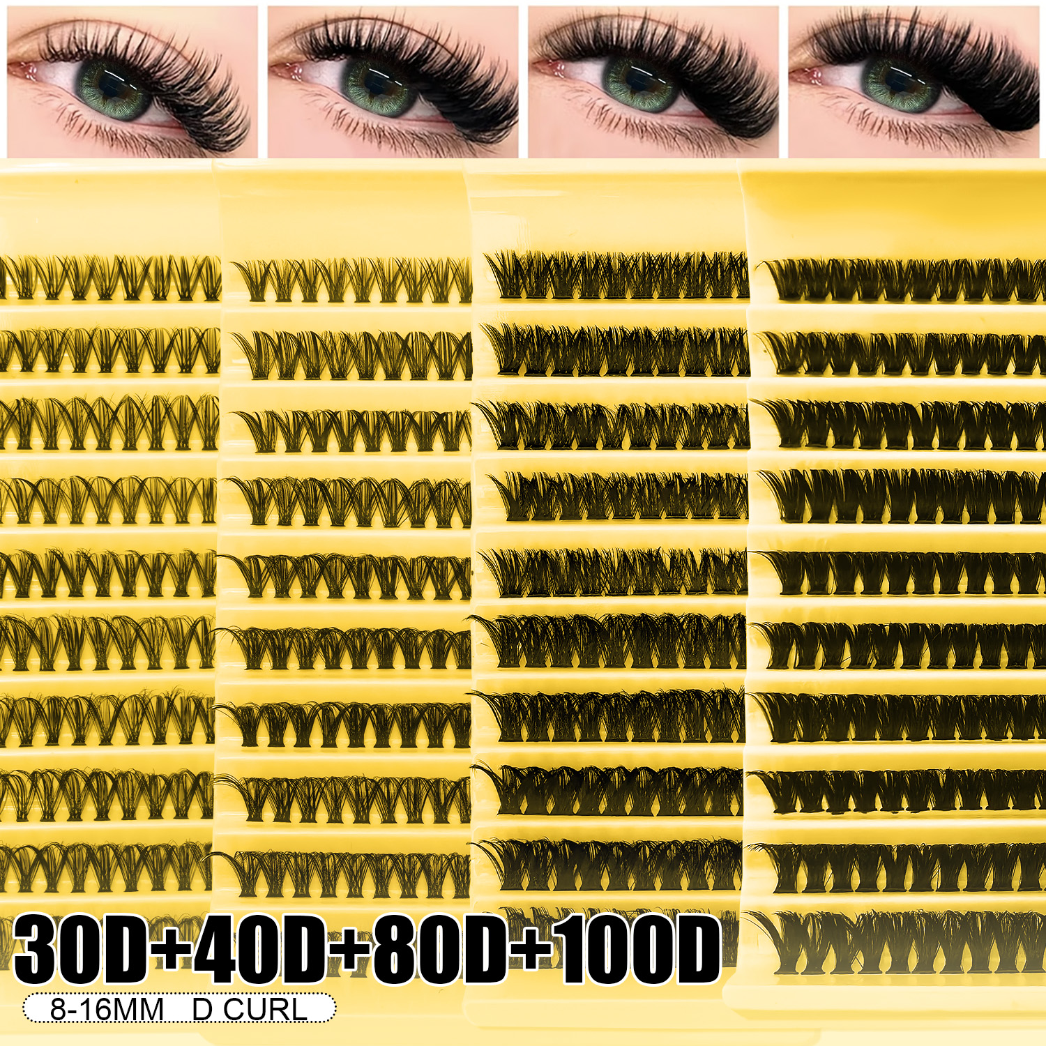 DIY Lash Clusters Kit - 30D/40 - огляд і ціна Eyelash Extension Volume