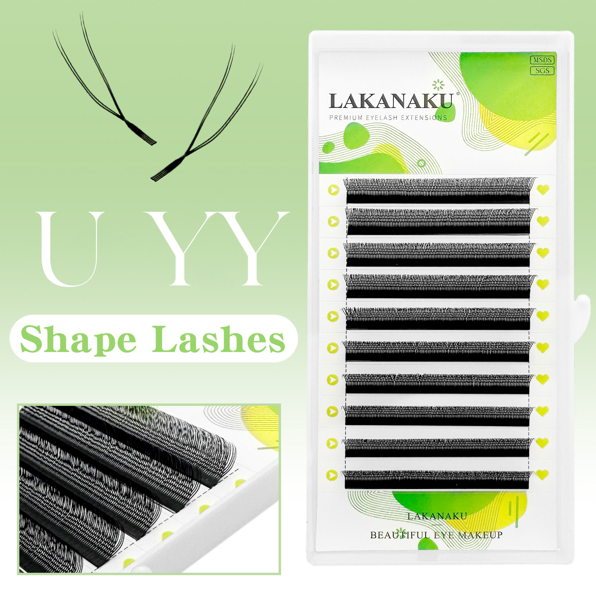LAKANAKU New U YY Lash U Lash  - огляд і ціна Eyelash Extension Yy