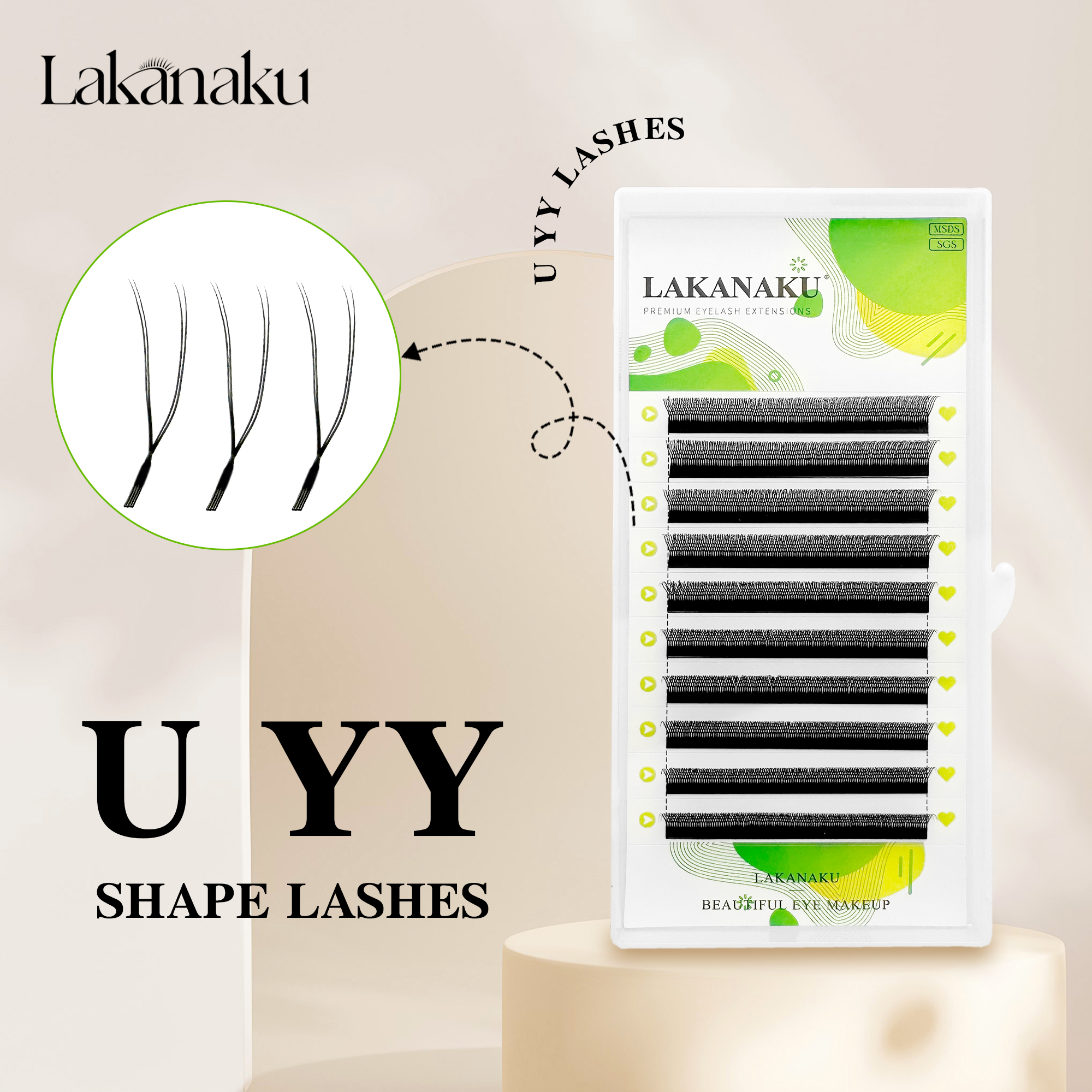 LAKANAKU New U YY Lash U Lash  - огляд і ціна Eyelash Extension Yy